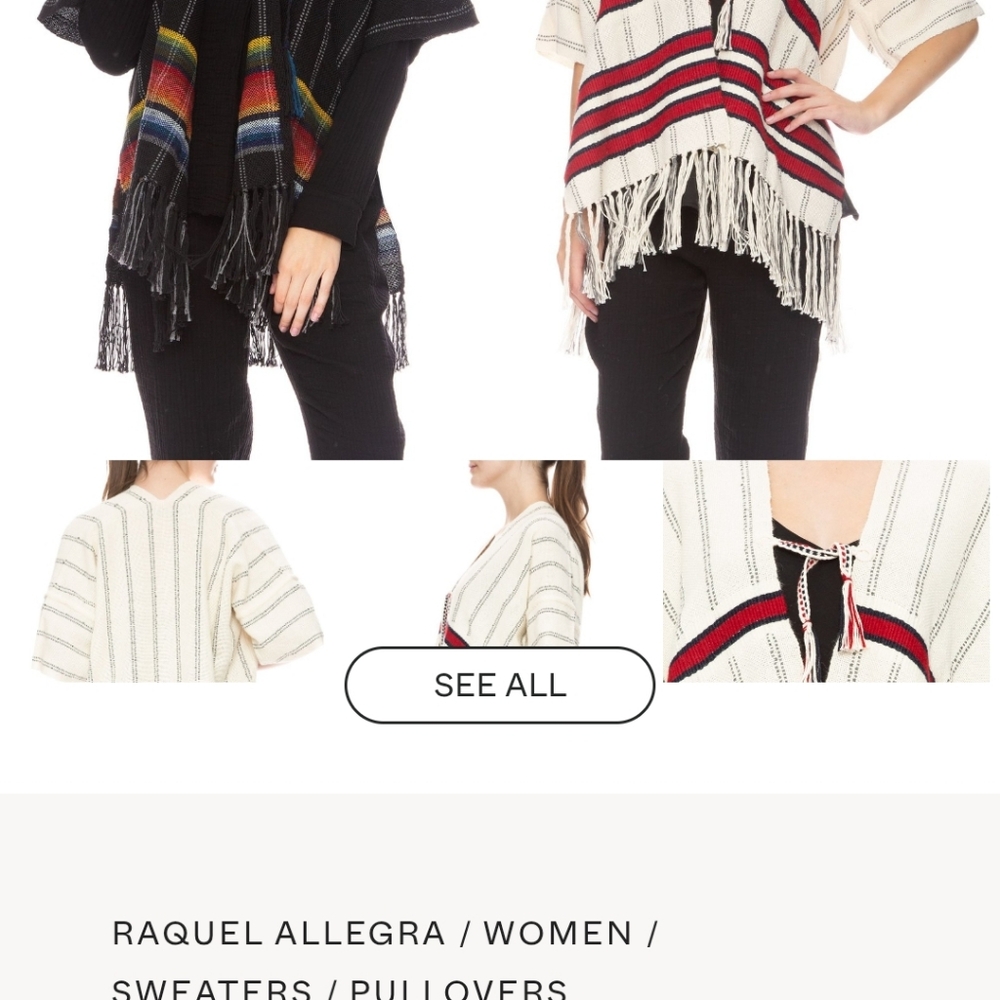 Raquel Allegra Poncho OS worn 2 times - Picture 2 of 13